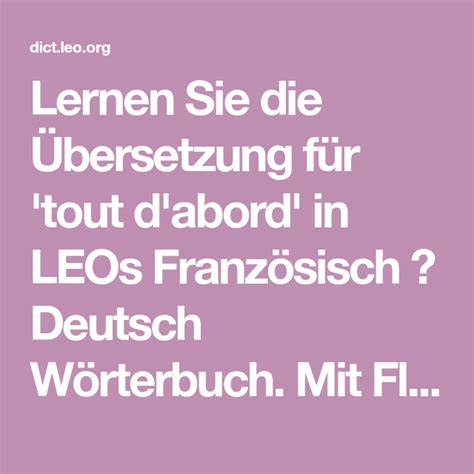 leo wörterbuch französisch|leo deutsch francais.